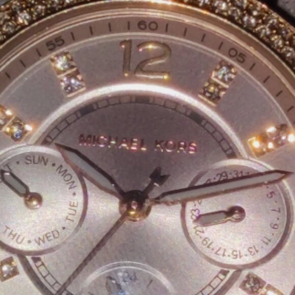 Michael Kors Parker Mini Multi-Function Rose Gold & Pink Ladies Watch Works
